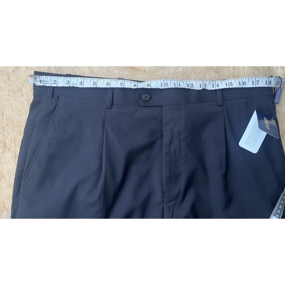 Adolfo Men’s Classic Pleated Black Dress Pants Trousers Size 38x30 Formal - Picture 5 of 15